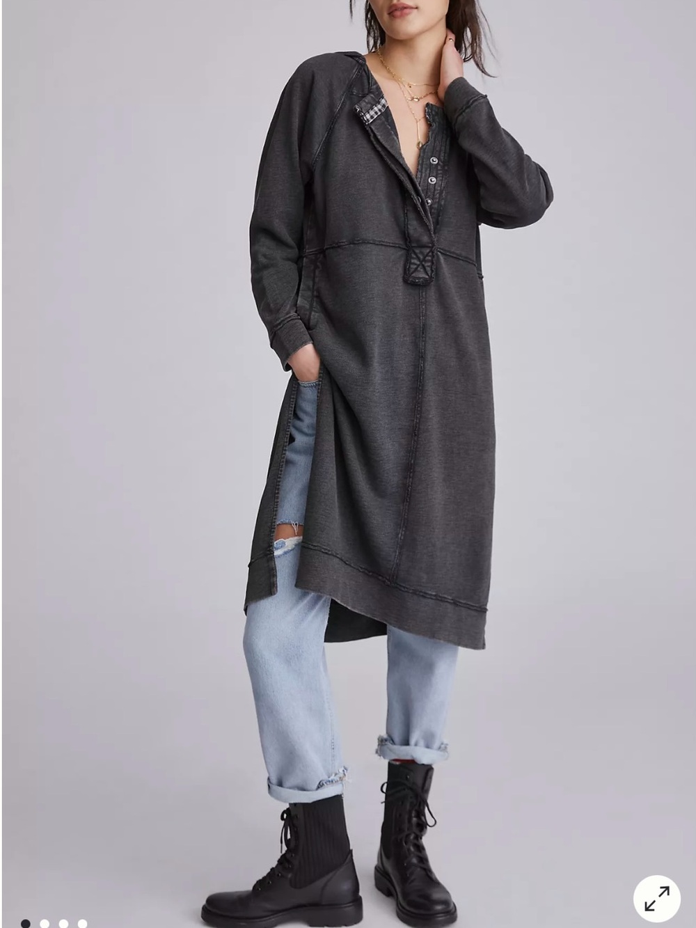 Anthropologie Pilcro Women’s Grey Duster Hoodie. Size XS